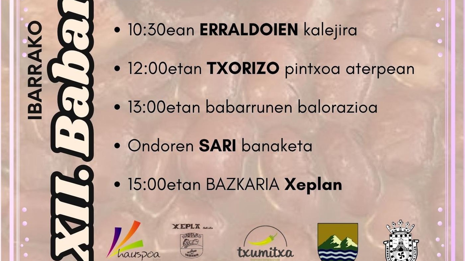 Zabalik dago Ibarrako XII. Babarrun Lehiaketan izena emateko epea