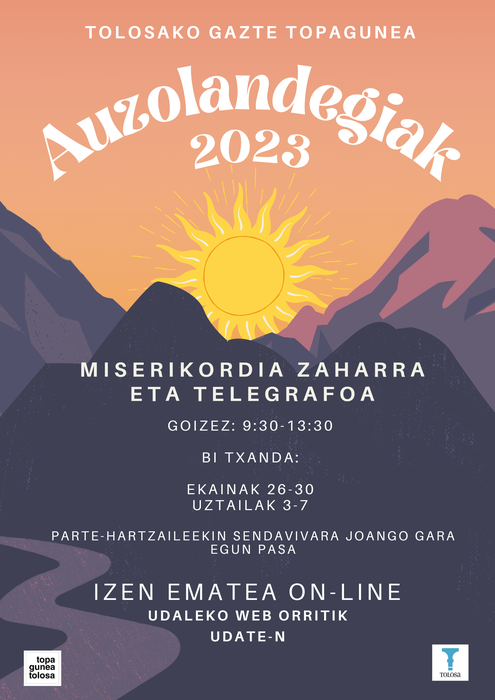 Gazte Topaguneak antolatutako auzolandegian izena emateko epea zabalik