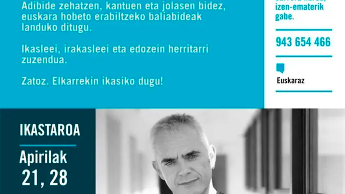 ‘Euskaraz ganoraz’: eguneroko euskarari astindu bat emateko saioak emango ditu Xabier Euzkitzek Galtzaundin