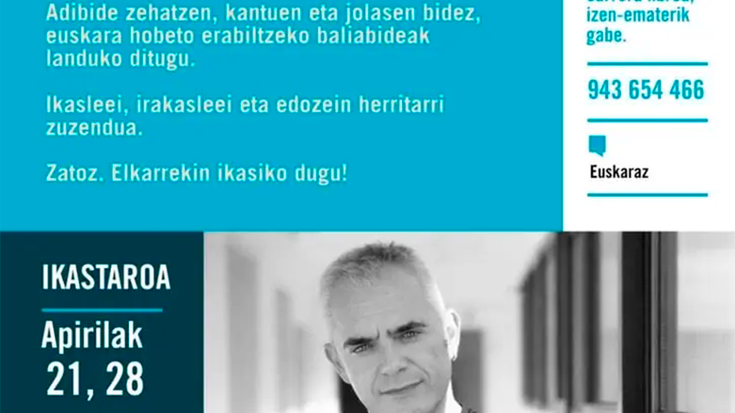 ‘Euskaraz ganoraz’: eguneroko euskarari astindu bat emateko saioak emango ditu Xabier Euzkitzek Galtzaundin