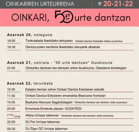 Oinkari, 50 urte dantzan