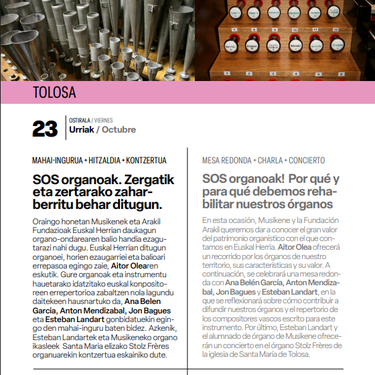 SOS organoak. Zergatik eta zertarako zaharberritu behar ditugun.