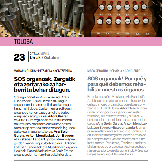 SOS organoak. Zergatik eta zertarako zaharberritu behar ditugun.